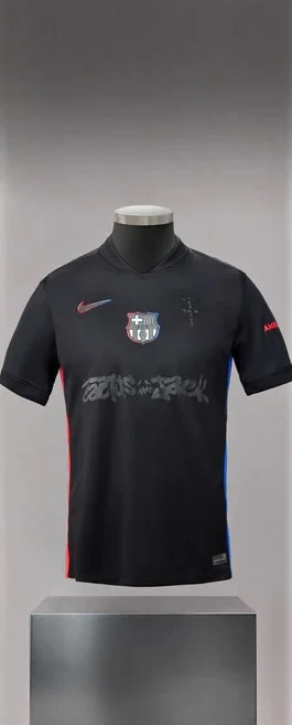 Camiseta Travis Scott negro FC Barcelona 2024-2025 lamine yamal