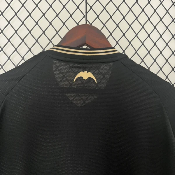 Camiseta Valencia CF 2024-2025 Negro cuello anterior
