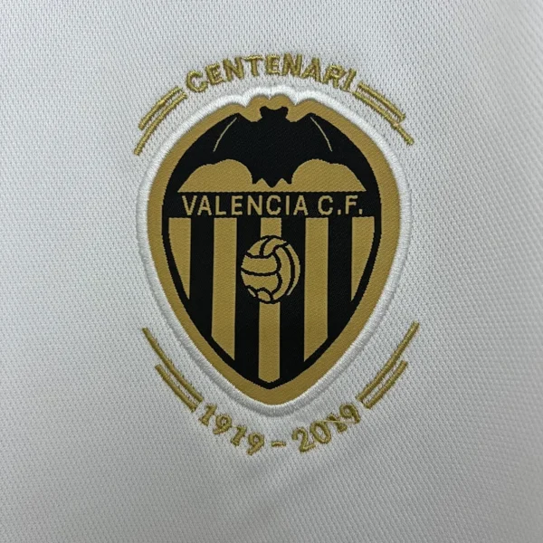Camiseta Valencia CF blanca 2018-2019 escudo