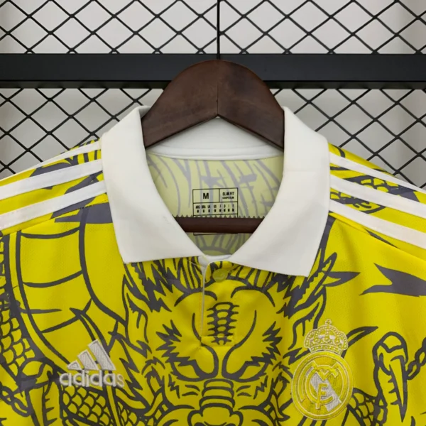 Camiseta amarillo Real Madrid 2025-2026 Dragon cuello