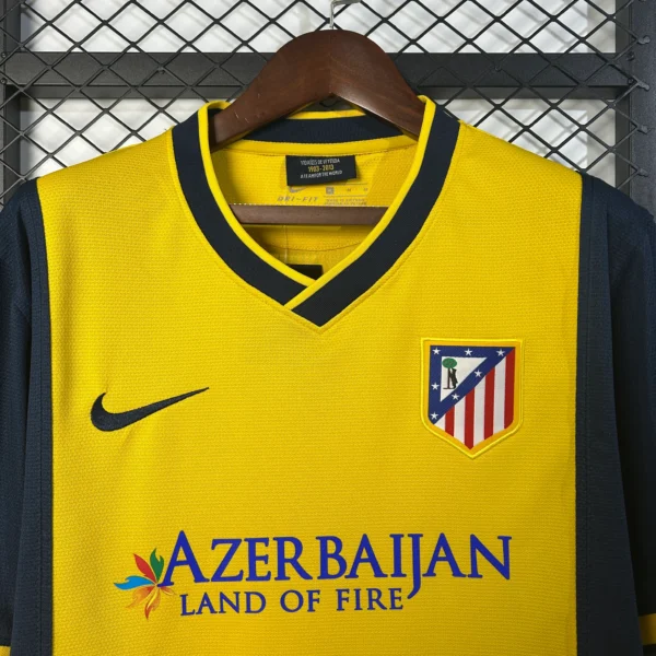 Camiseta retro Atletico Madrid amarillo 2013-2014 cuello