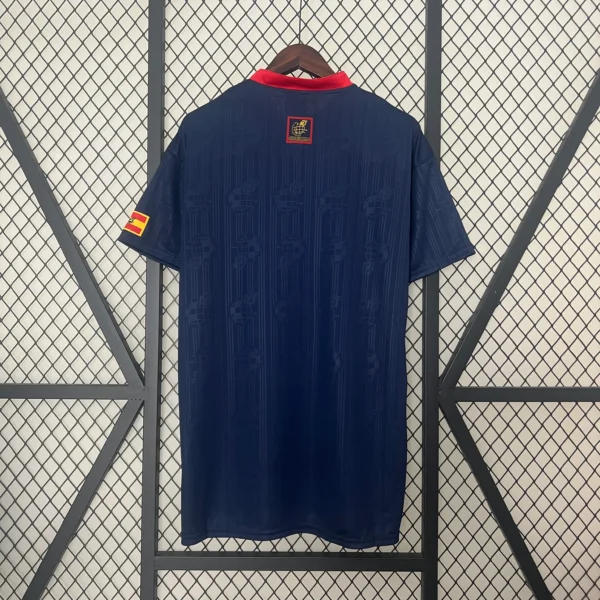 Camiseta retro España 1996 Azul dorsal