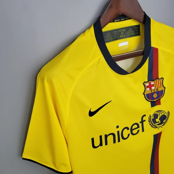 Camiseta retro FC Barcelona 2008-2009 Amarillo hombro