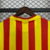Camiseta retro FC Barcelona 2013-2014 amarillo-rojo cuello anterior
