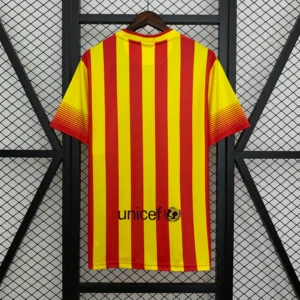 Camiseta retro FC Barcelona 2013-2014 amarillo-rojo dorsal