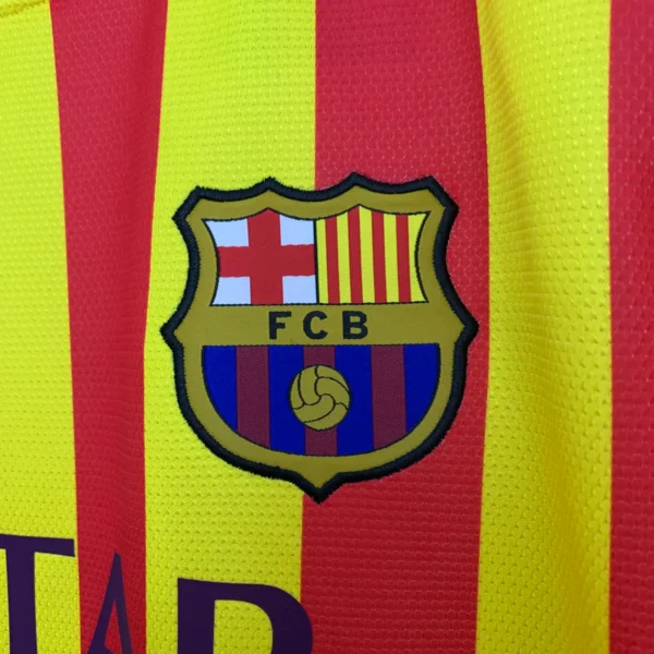 Camiseta retro FC Barcelona 2013-2014 amarillo-rojo escudo