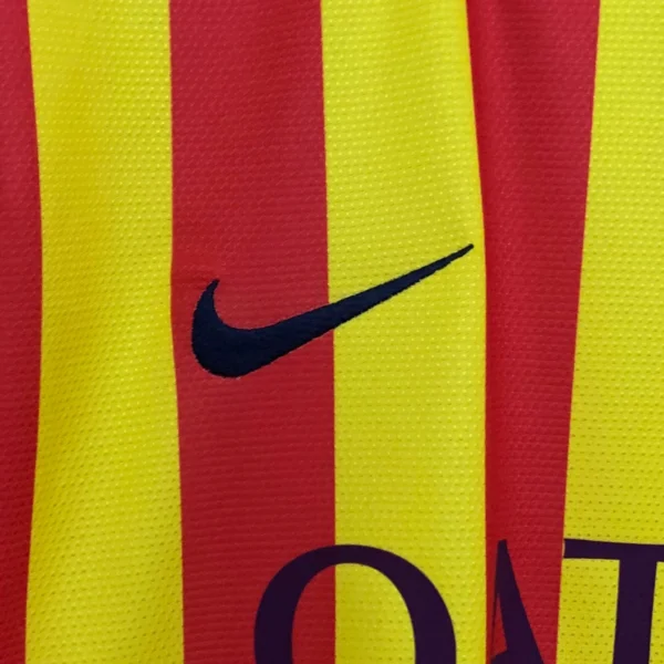 Camiseta retro FC Barcelona 2013-2014 amarillo-rojo logo