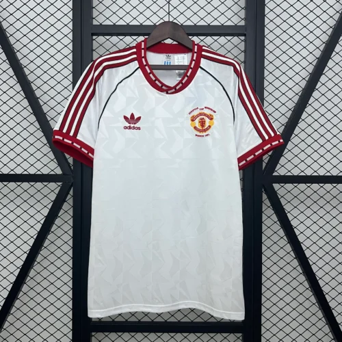 Camiseta retro Manchester United 1991 Blanca