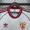 Camiseta retro Manchester United 1991 Blanca cuello