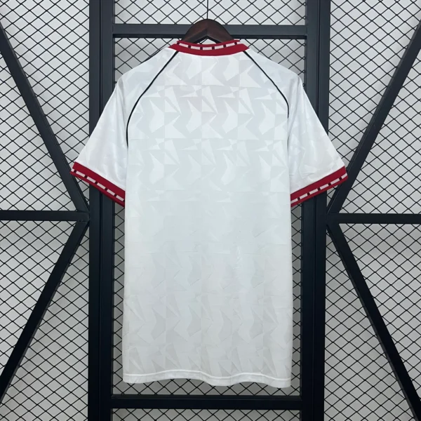 Camiseta retro Manchester United 1991 Blanca dorsal