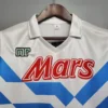 Camiseta retro Napoli blanca 1988-1989 cuello