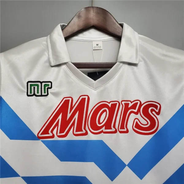 Camiseta retro Napoli blanca 1988-1989 cuello