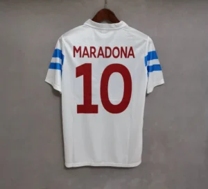 Camiseta retro Napoli blanca 1988-1989 dorsal maradona