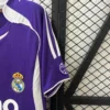 Camiseta retro Real Madrid morado 2006-2007 manga