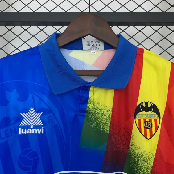 Camiseta retro Valencia CF 1995-1996 Azul cuello