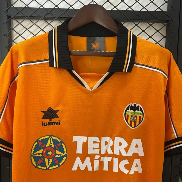 Camiseta retro Valencia CF 1999-2000 Naranja cuello