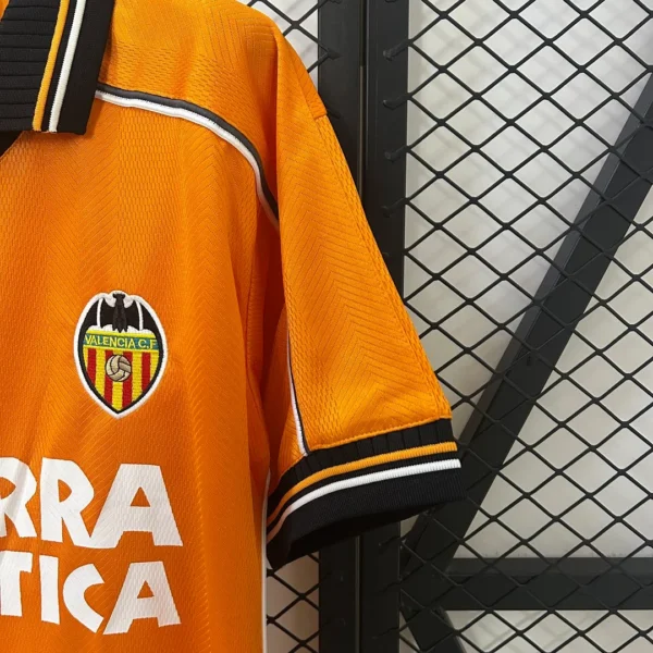 Camiseta retro Valencia CF 1999-2000 Naranja manga