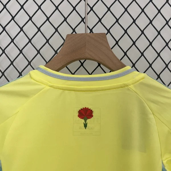 Conjunto España niño 2024 amarillo cuello anterior