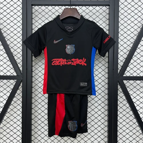 Conjunto niño FC Barcelona x Travis Scott 2024-2025 Negro