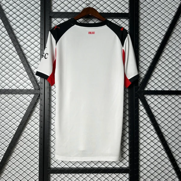 Nueva Camiseta AC Milan 2025-2026 Blanco dorsal