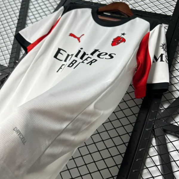 Nueva Camiseta AC Milan 2025-2026 Blanco lateral