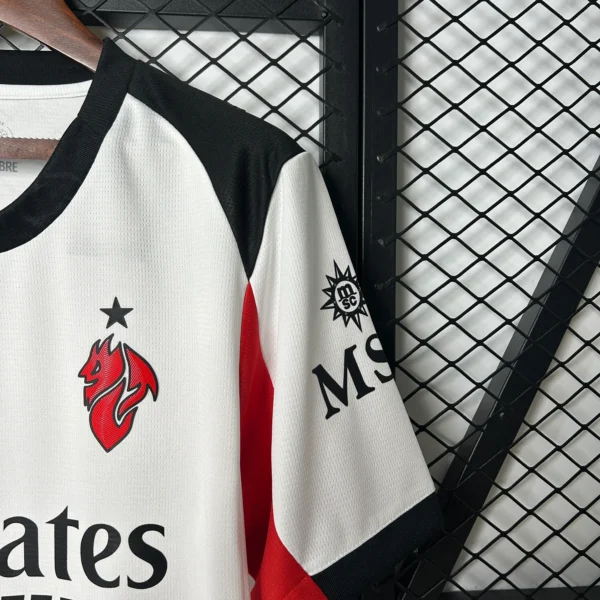 Nueva Camiseta AC Milan 2025-2026 Blanco manga