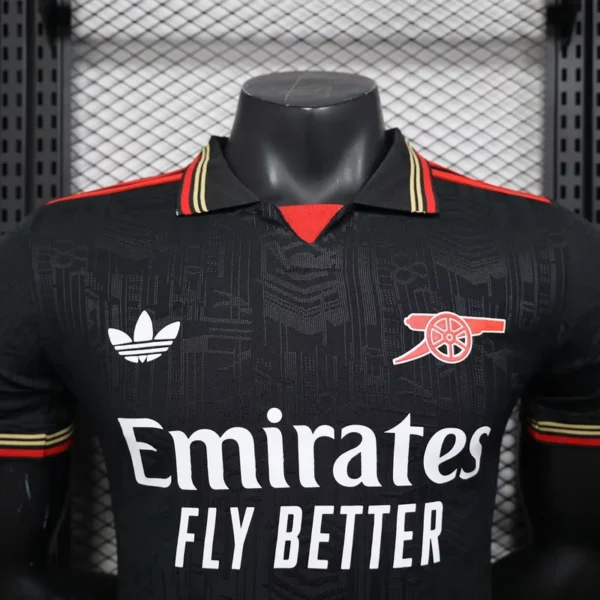 Nueva Camiseta Arsenal 2025-2026 Negro cuello