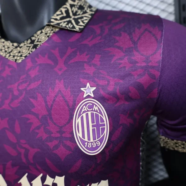 Camiseta AC Milan Morado 2025-2026 escudo