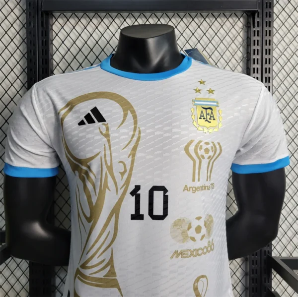 Camiseta Argentina Copa del mundo 2022 cuello