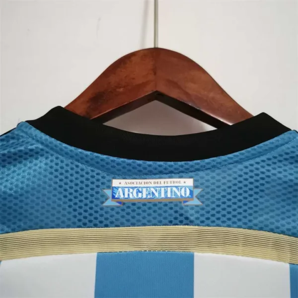Camiseta Argentina Messi Mundial 2014 cuello anterior