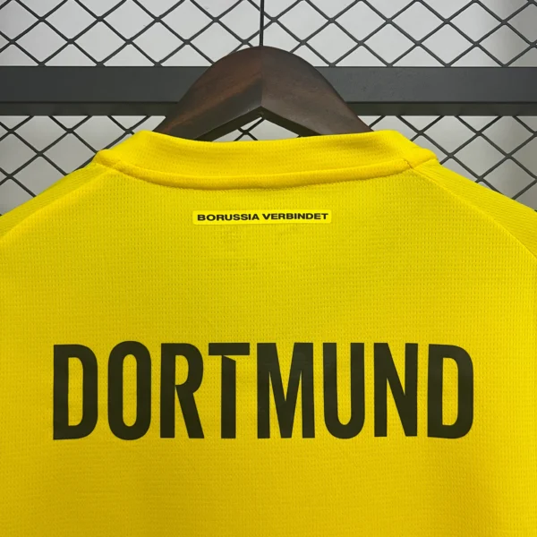 Camiseta Borussia Dortmund Amarillo 2025-2026 cuello anterior