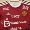Camiseta Manchester United Ronaldo 2021-2022 cuello
