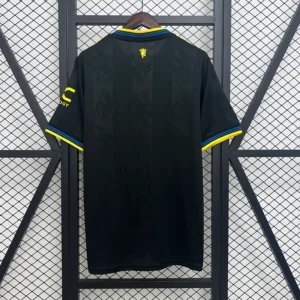 Camiseta Manchester United negra 2025-2026 dorsal