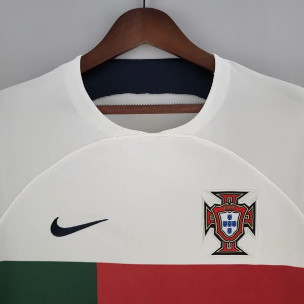 Camiseta Portugal Copa del mundo 2022 blanca cuello
