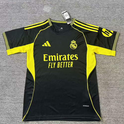Camiseta Real Madrid 2025-2026 negro-amarillo