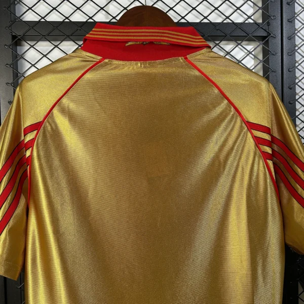 Camiseta Retro Benfica Dorado 1998-1999 cuello anterior