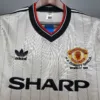 Camiseta blanca Manchester United 1982-1983 cuello
