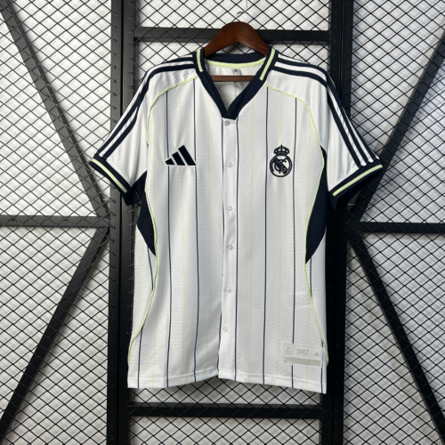Camiseta blanca retro Real Madrid US Pack 2025 1