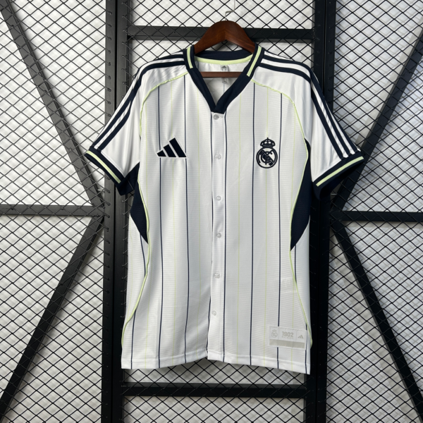 Camiseta blanca retro Real Madrid US Pack 2025 1