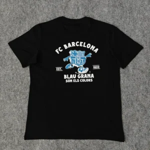 Camiseta casual negra FC Barcelona 2025-2026 dorsal