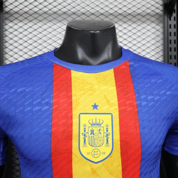 Camiseta entrenamiento España 2024 azul cuello