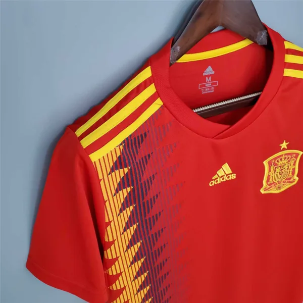 Camiseta retro España Roja 2018 Iniesta hombro