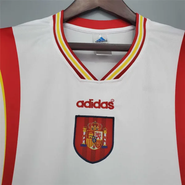 Camiseta retro España blanca 1996 cuello