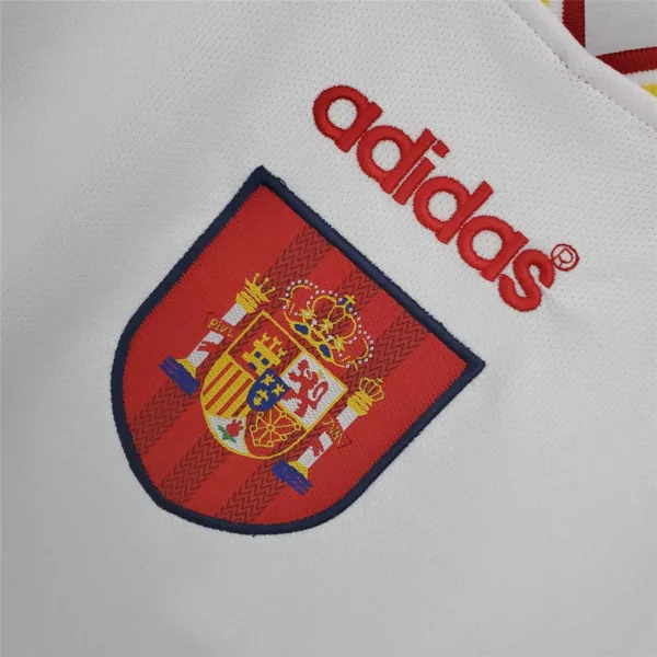 Camiseta retro España blanca 1996 escudo