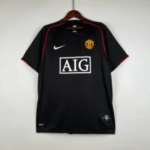 Camiseta retro Manchester United negra 2007-2008