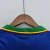 Camiseta retro Portugal 1998 azul cuello anterior