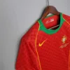 Camiseta retro Portugal Ronaldo Euro 2004 hombro