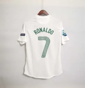 Camiseta retro Portugal blanca 2012 dorsal cristiano