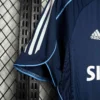Camiseta retro Real Madrid Azul 2005-2006 manga
