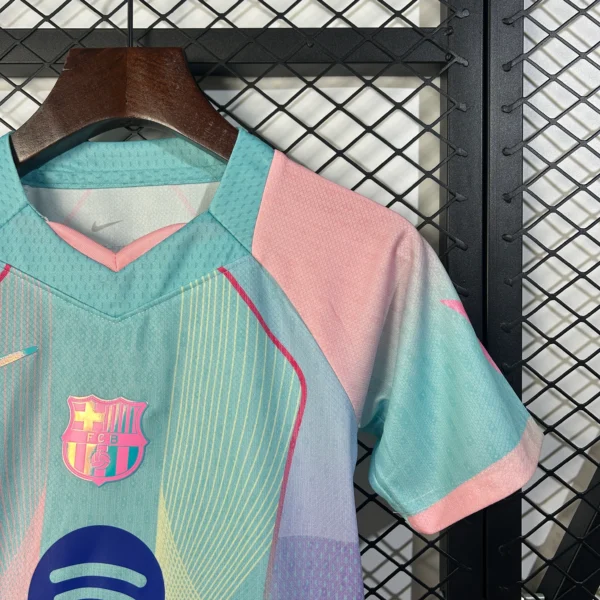 Conjunto niño FC Barcelona Celeste 2025-2026 manga